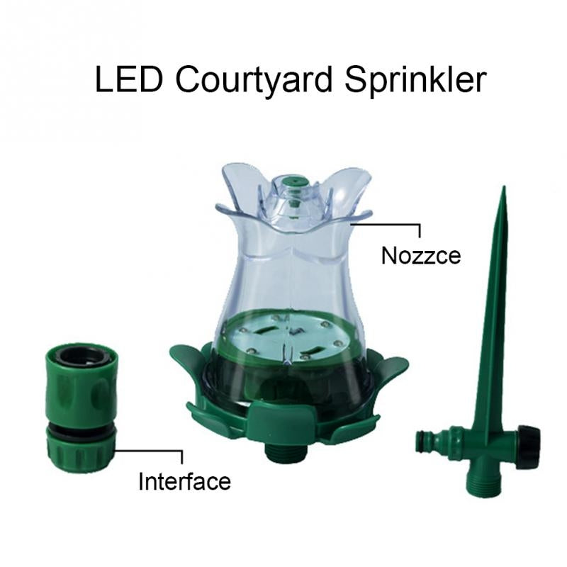 ELECTROPRIME LED Luminous Lawn Sprinkler Automatic Water Sprinkler Garden Outdoor Irrigation Nozzle for Courtyard