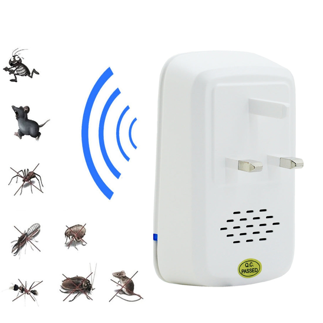 ELECTROPRIME Electronic Ultrasonic Anti Mosquito Rat Insect Pest Repeller with Light, AC 110-220V
