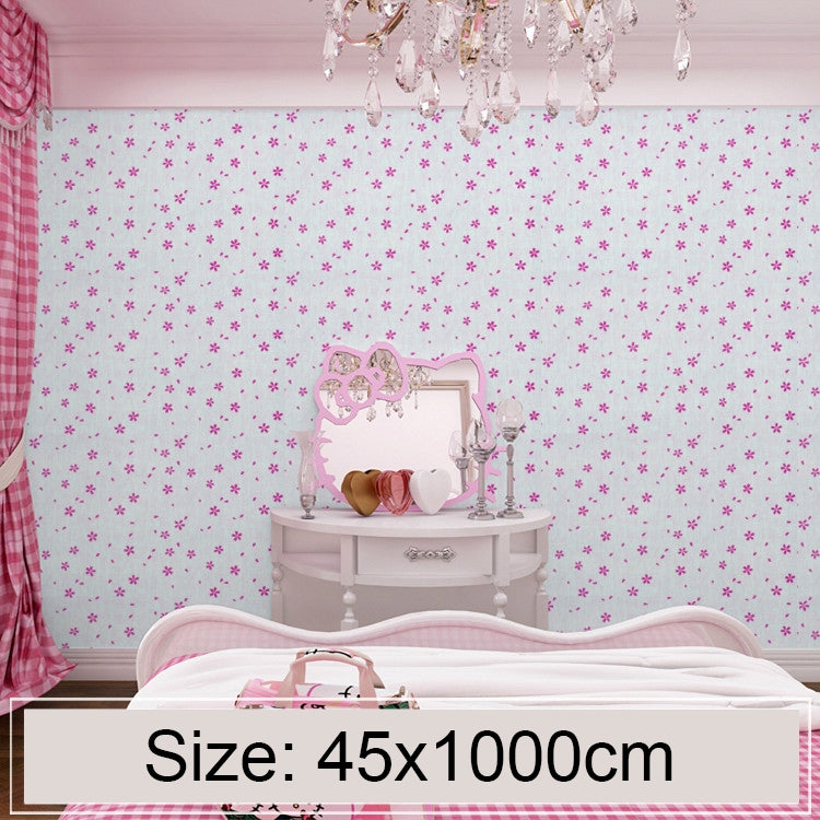 ELECTROPRIME Powder Cherry Blossom Creative 3D Stone Brick Decoration Wallpaper Stickers Bedroom Living Room Wall Waterproof Wallpaper Roll, Size: 45 x 1000cm
