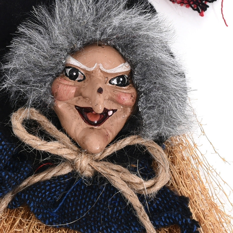 ELECTROPRIME Halloween Decoration Supplies Witches Broom Hanging Decor Hanging Ornaments Party Supplies, Random Color Delivery
