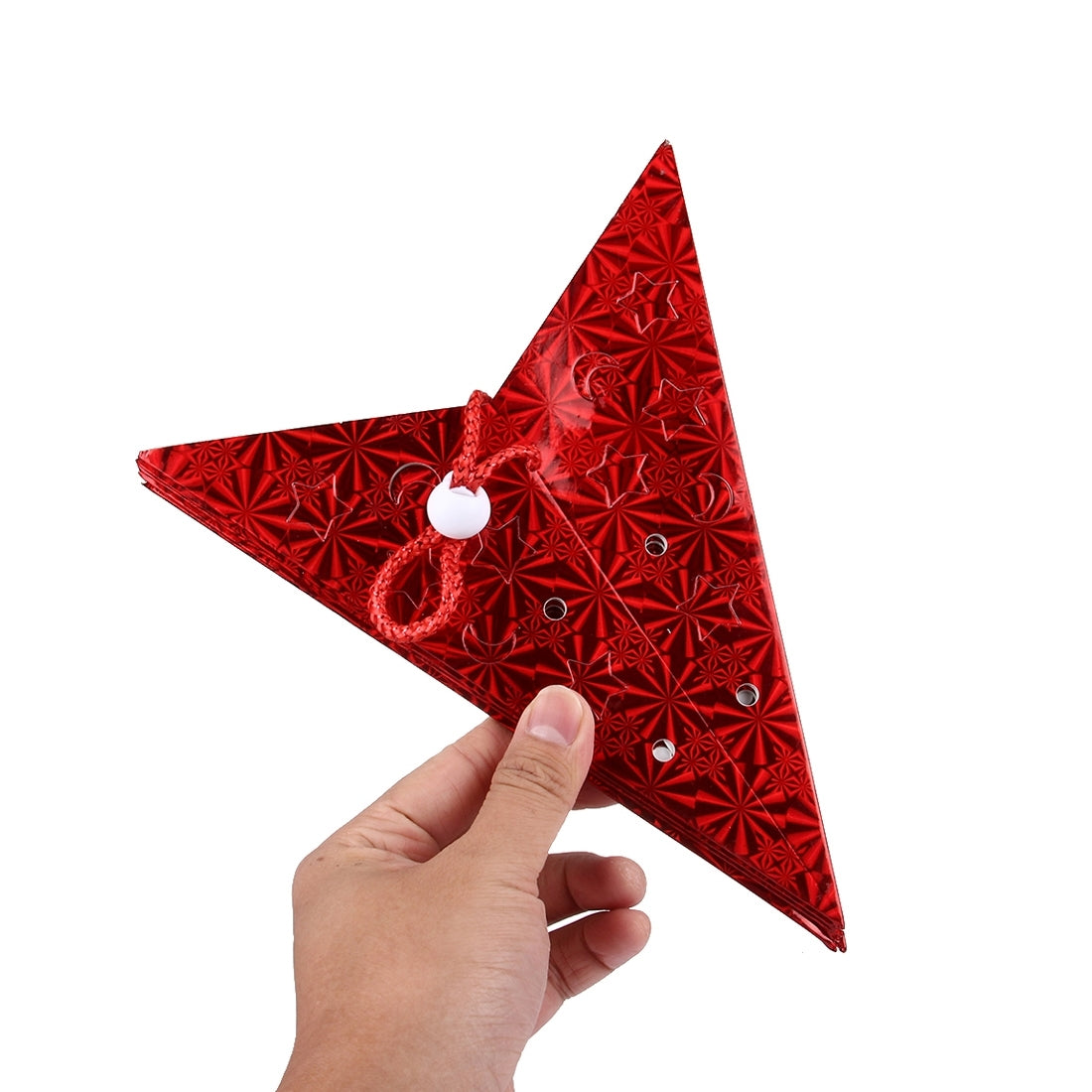 ELECTROPRIME 30cm Diagonal (Full Extended) Christmas Decoration 3D Holographic Paper Pentagram, Random Color Delivery