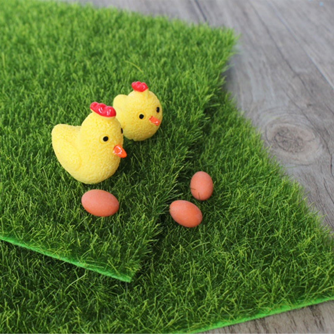 ELECTROPRIME Simulation of Small Lawn Micro-landscape Green Grass Landscape,Size:30 x 30cm