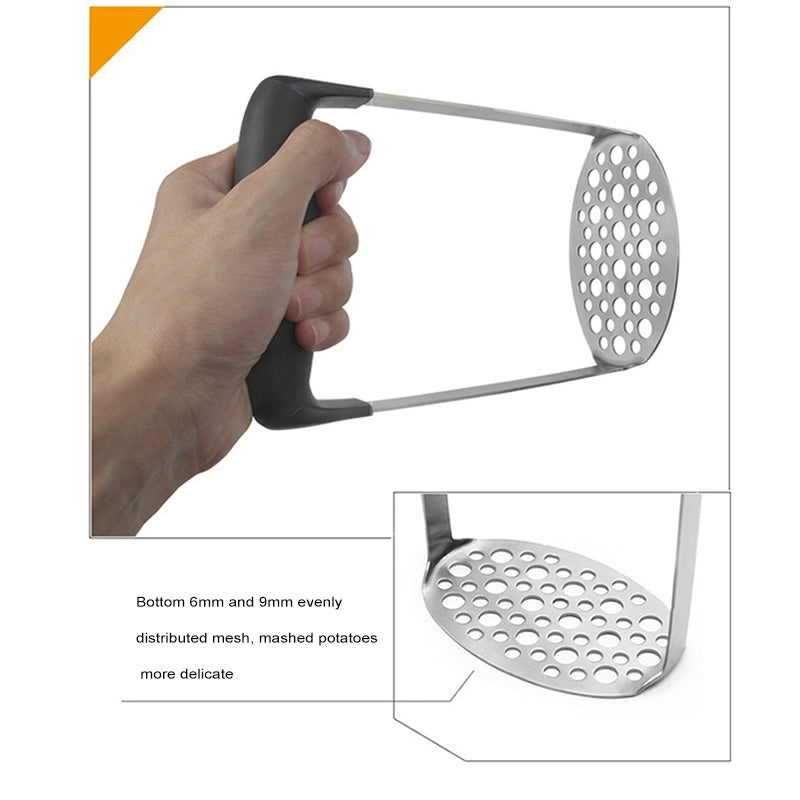ELECTROPRIME Stainless Steel Manual Pumpkin Potato Ricer Masher with Broad and Ergonomic Horizontal Handle