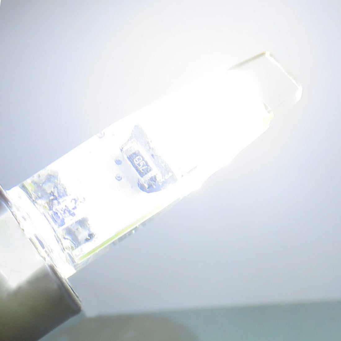 ELECTROPRIME G4 2W 100LM Corn Light Bulb, 6 LED SMD 5730 Silicone, DC 12V(White Light)