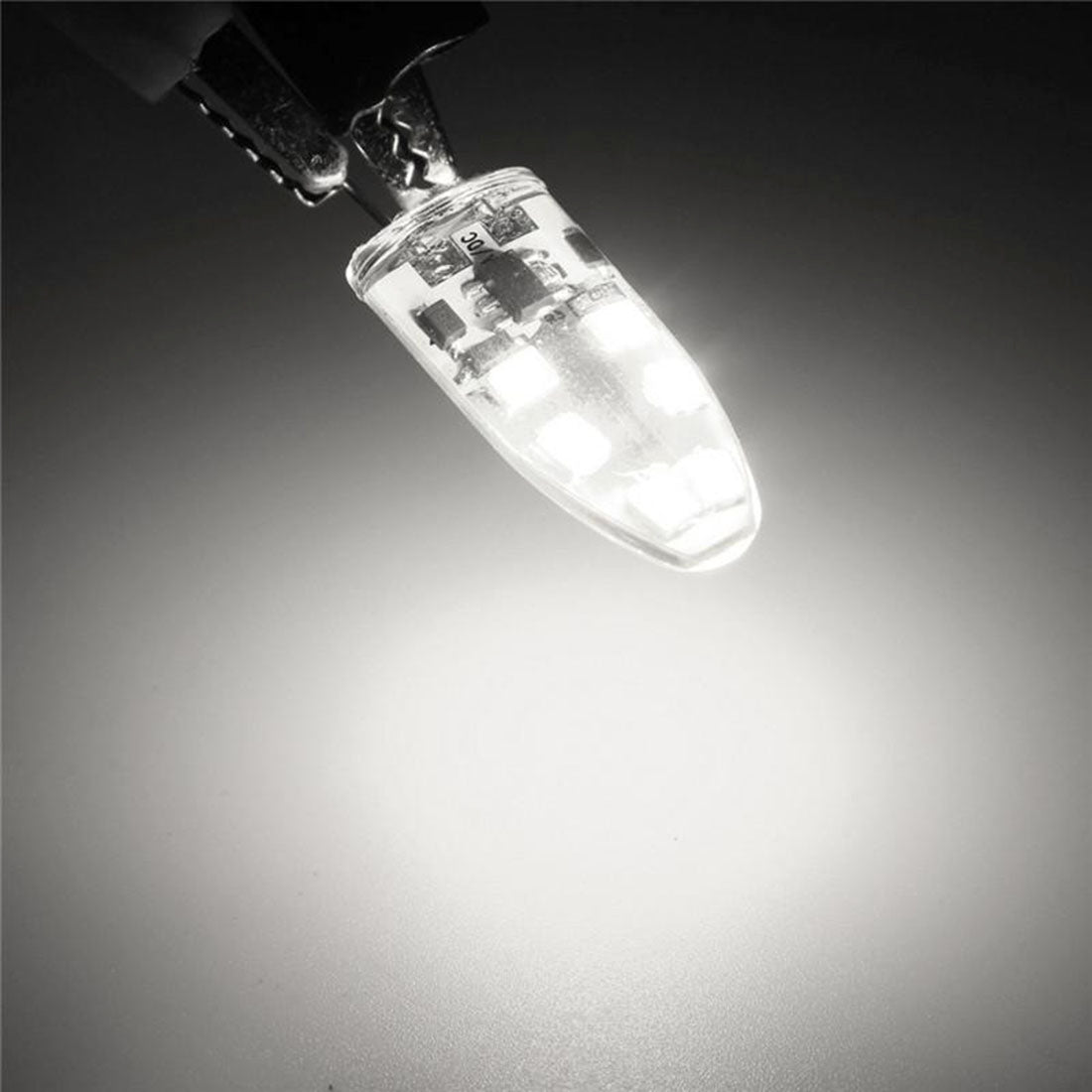 ELECTROPRIME G4 2W 120LM 6 LED SMD 2835 Silicone Corn Light Bulb, DC 12V(White Light)