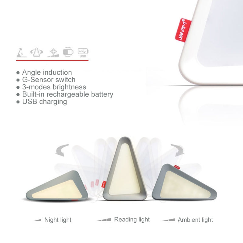 ELECTROPRIME USB Charging Flip Lamp G-sensor LED Light (White)