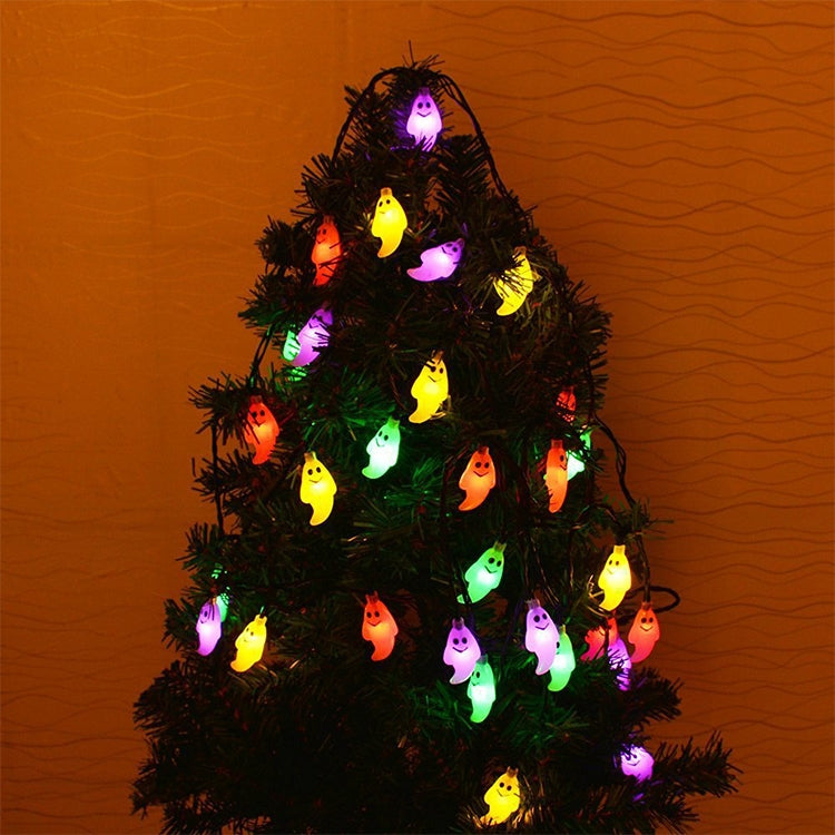 ELECTROPRIME Ghost Shape 30 LEDs Outdoor Garden Waterproof Christmas Festival Decoration Solar Lamp String (Colour)