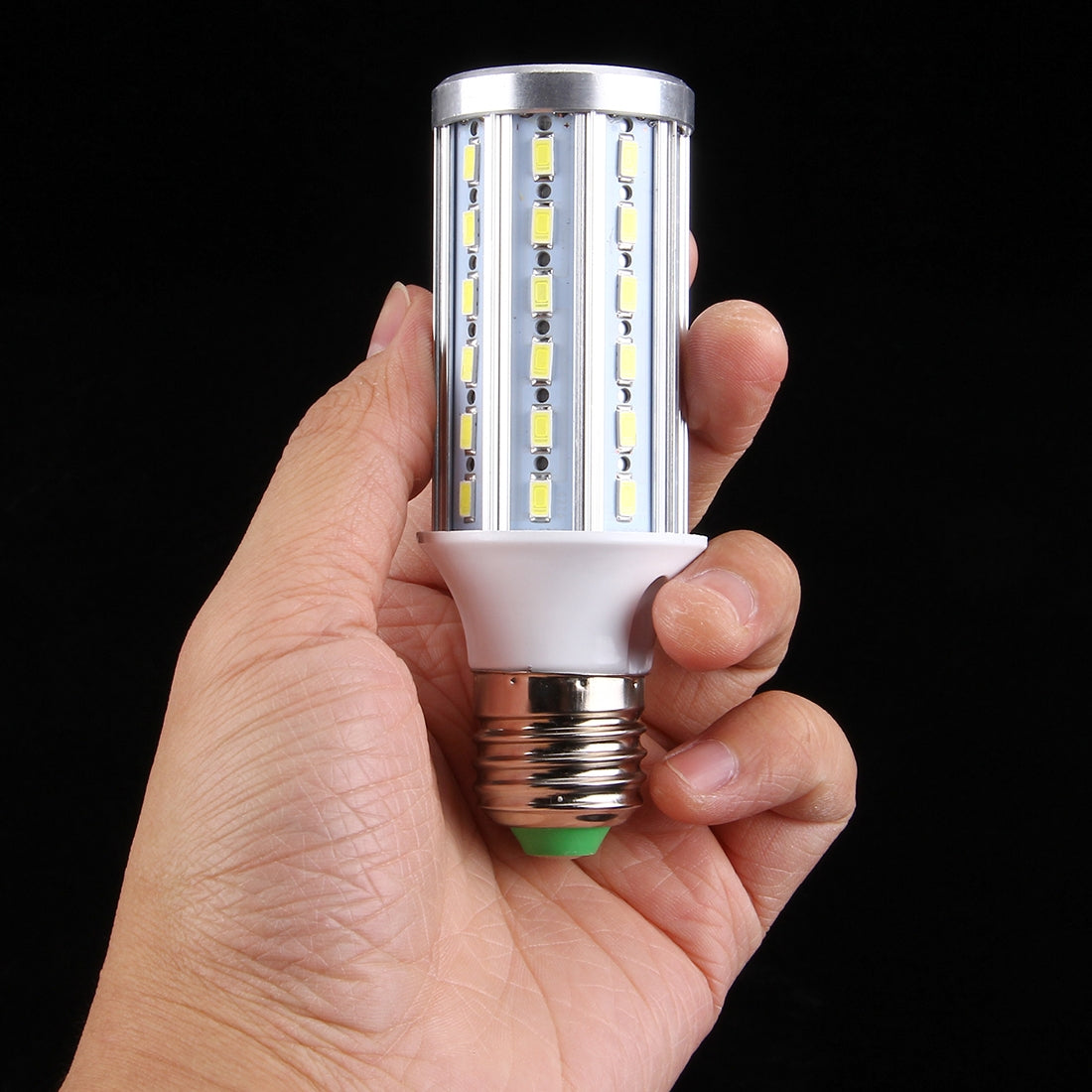 ELECTROPRIME 15W Aluminum Corn Light Bulb, E27 1280LM 60 LED SMD 5730, AC 85-265V(Warm White)