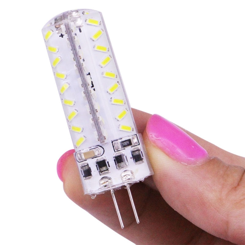 ELECTROPRIME G4 3.5W 200-230LM Corn Light Bulb, 72 LED SMD 3014, Adjustable Brightness, AC 110V(White Light)
