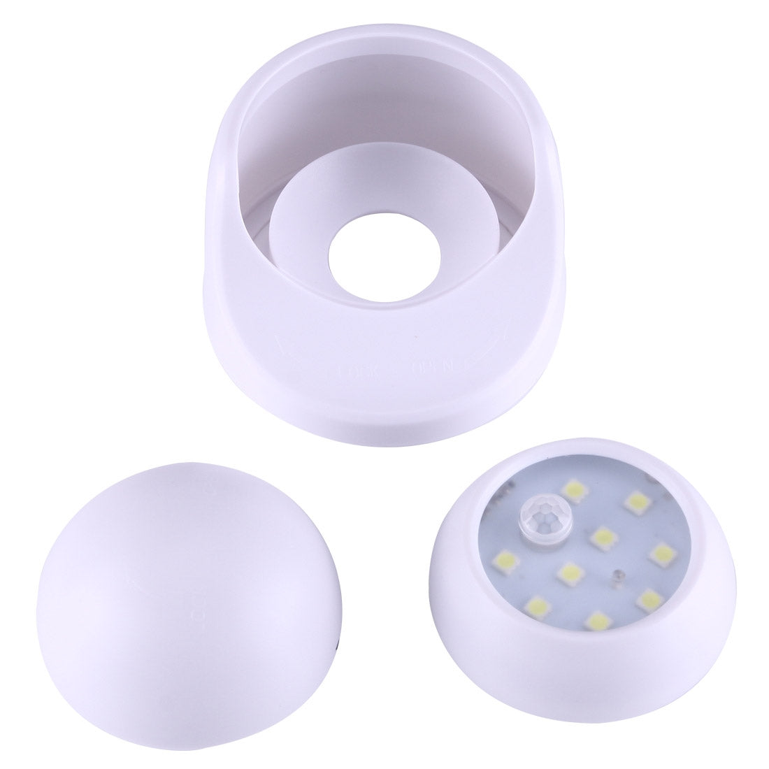 ELECTROPRIME MM3W1 3W White Light PIR Motion Sensor Detector Security Lamp , 9 LEDs 240 LM 6000K 360 Degrees Rotation Wireless Motion Sensor Wardrobe Light / Night Light / Wall Lamp for bedroom, living room, bathroom, aisle