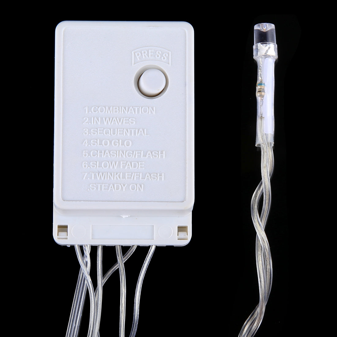 ELECTROPRIME 3.5m Blue Light LED Decoration Light, 96 LEDs Little Ice Bars String with End Joint & Multi-function Controller, US Plug, AC 110V