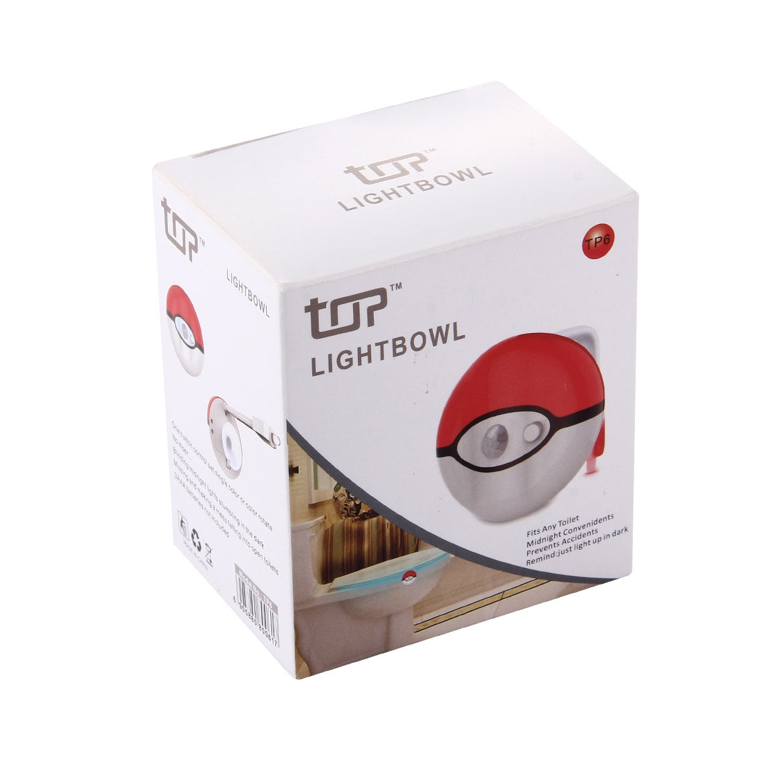 ELECTROPRIME Pikachu Elf Ball Style Motion Activated Sensor Night Light, Detector for Home Toilet Bathroom Seat, Multi-mode 7 Color Light(Grey)