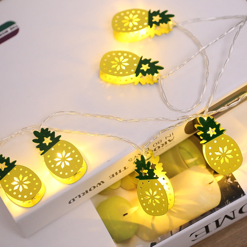 ELECTROPRIME 3m Iron Double-sided Pineapple USB Plug Romantic LED String Holiday Light, 20 LEDs Teenage Style Warm Fairy Decorative Lamp for Christmas, Wedding, Bedroom (Warm White)