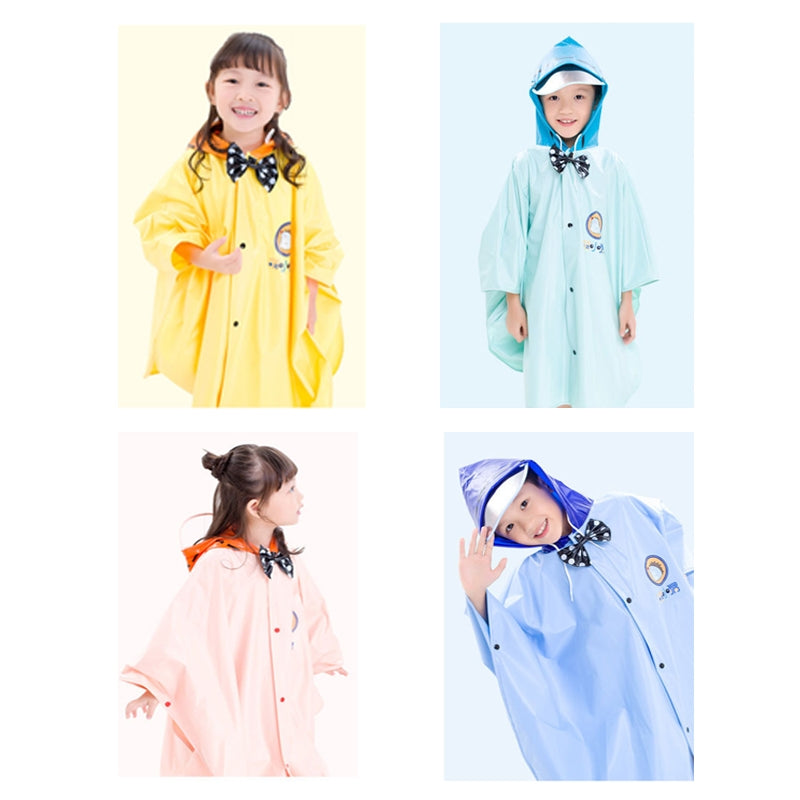 ELECTROPRIME Age Above 3 Kids British Style Cartoon Reusable Cloak Raincoat Hoodies