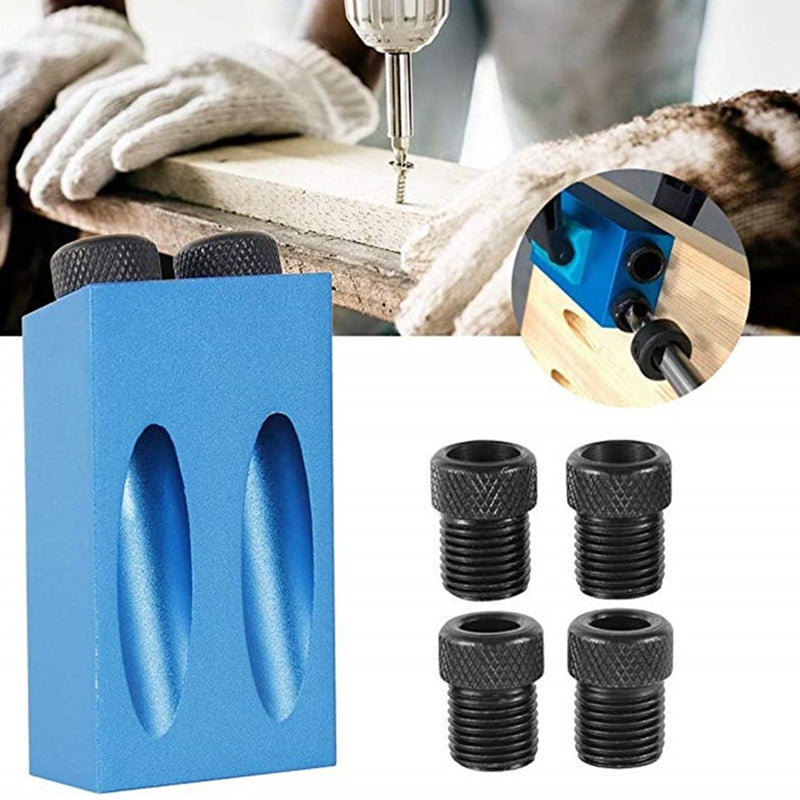 ELECTROPRIME 7-Piece Set 15 Degree Angular Oblique Aluminum Alloy Woodworking Hole Locator