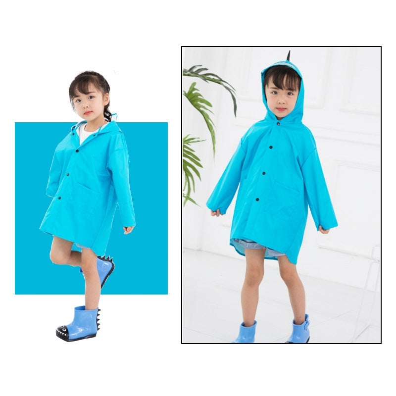 ELECTROPRIME Cartoon Dinosaur Children Fashion Raincoat Size: XXL(Blue)