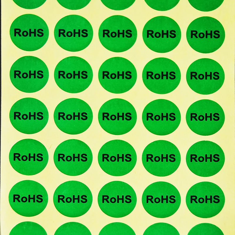 ELECTROPRIME 1000 PCS Round Shape Self-adhesive RoHS Sticker RoHS Label, Diameter: 15mm