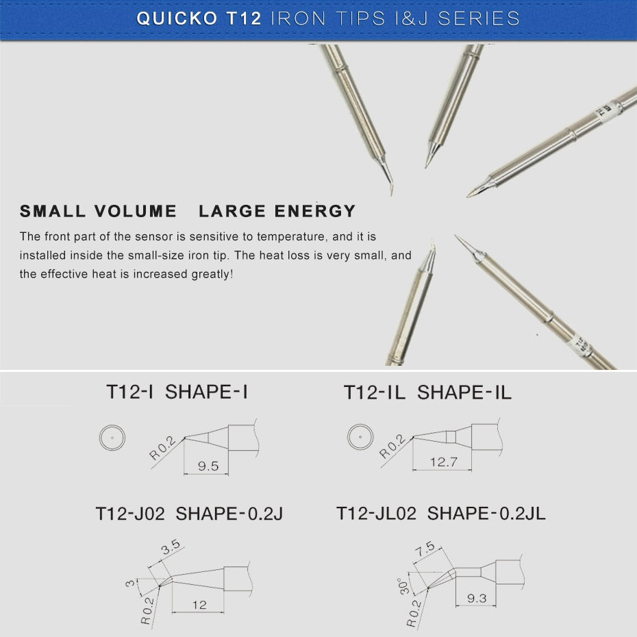 ELECTROPRIME QUICKO T12-I Lead-free Soldering Iron Tip