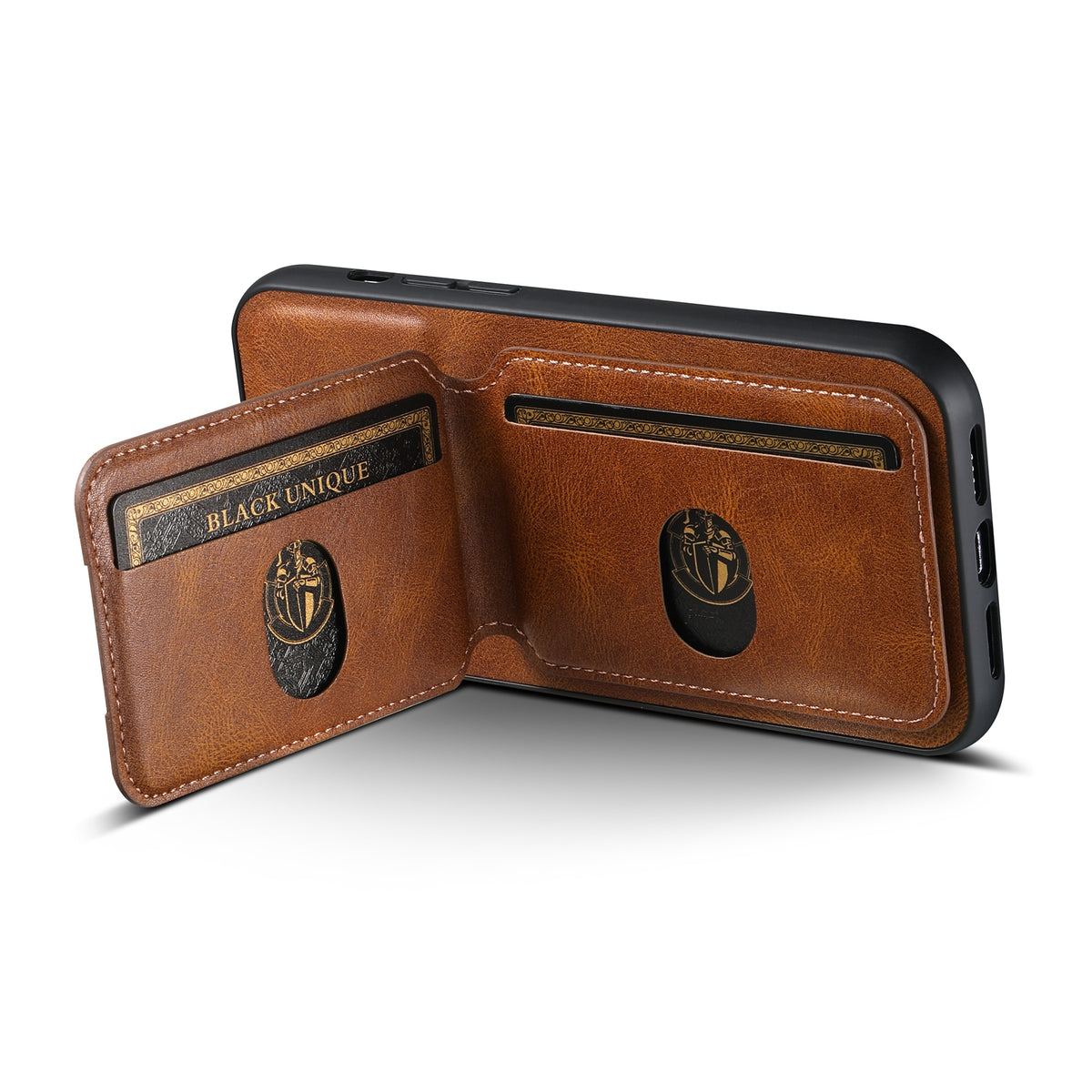 ELECTROPRIME For iPhone 15 Plus Suteni H02 Leather Wallet Stand Back Phone Case(Brown)