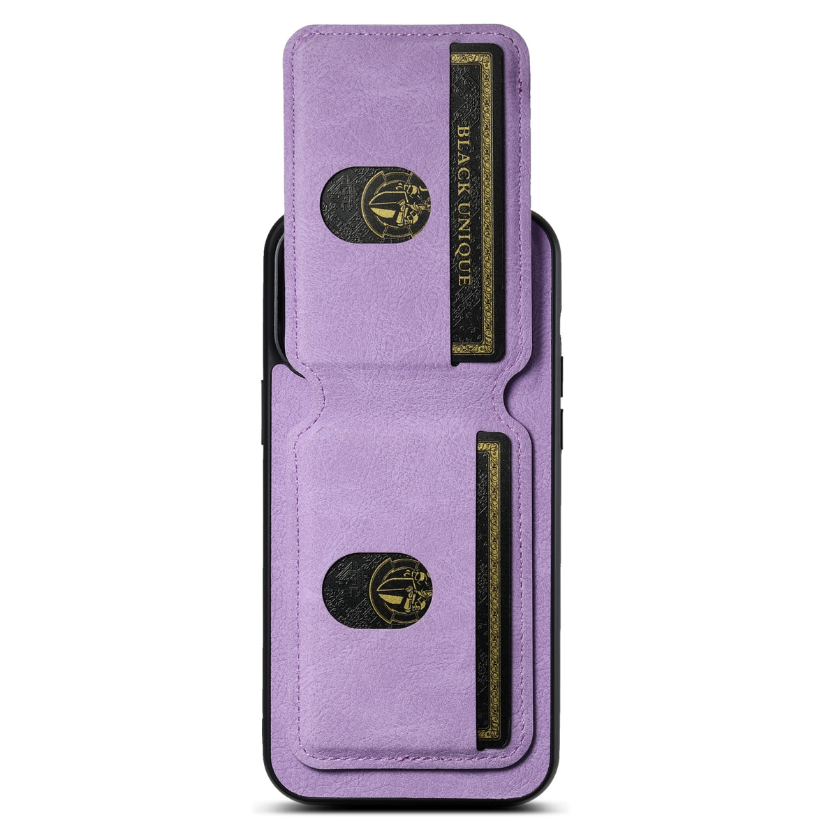 ELECTROPRIME For iPhone 15 Suteni H02 Litchi Leather Card Wallet Stand Back Phone Case(Purple)