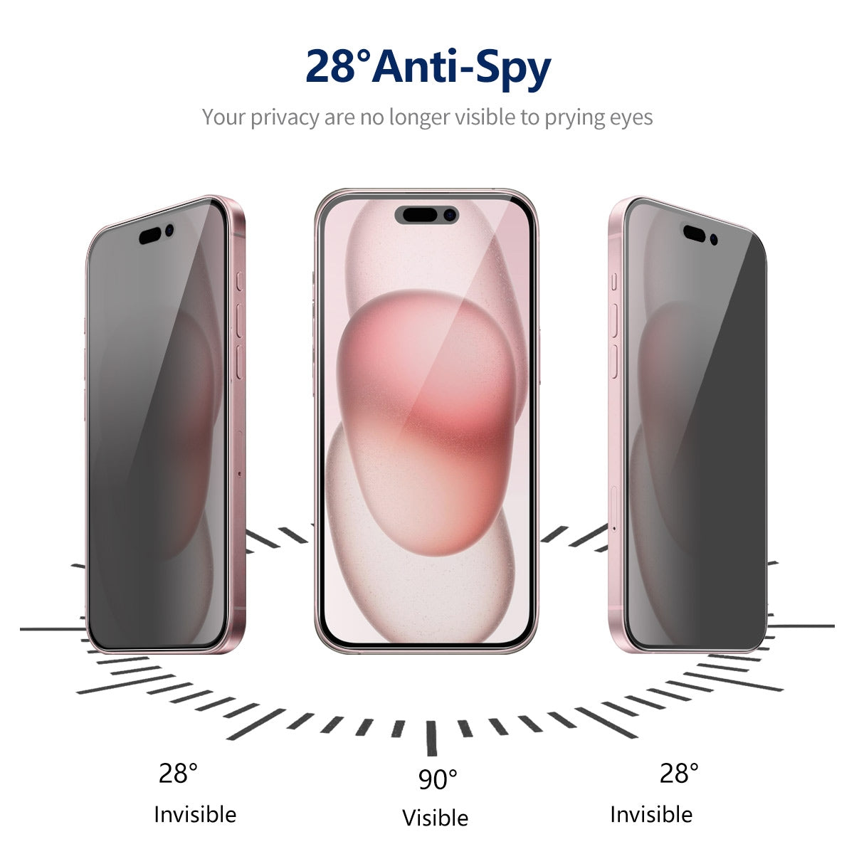 ELECTROPRIME For iPhone 15 Plus 5pcs ENKAY Hat-Prince 360 Degree Anti-peeping Privacy Full Screen Tempered Glass Film