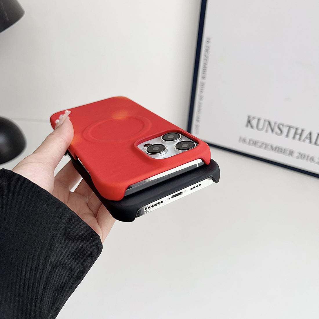 ELECTROPRIME For iPhone 15 MagSafe Thermal Sensor Discoloration Silicone Phone Case(Red)