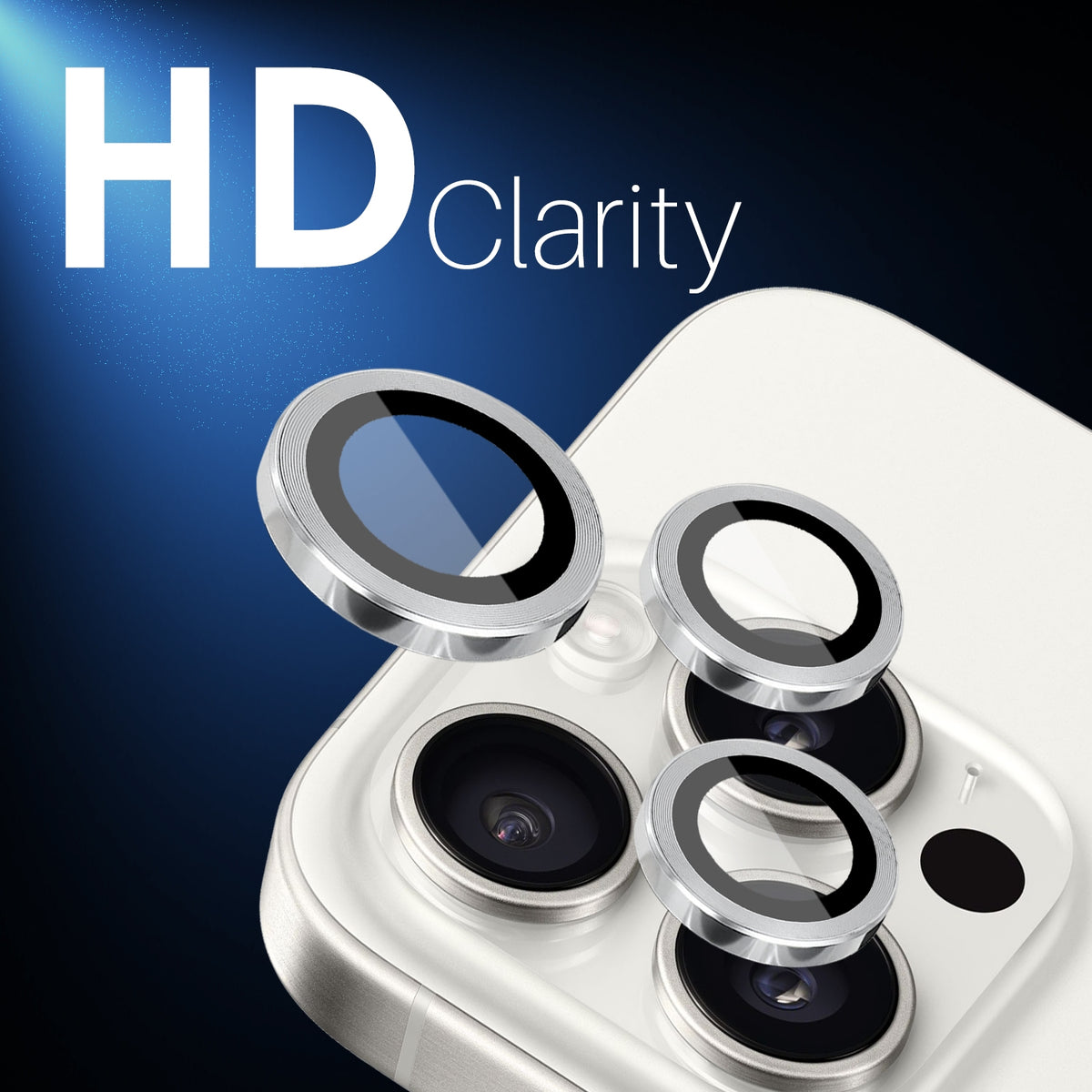 ELECTROPRIME For iPhone 15 / 15 Plus / 14 / 14 Plus NORTHJO 3 Set 6pcs Camera Lens Protector Cover Metal Ring Film(Silver)