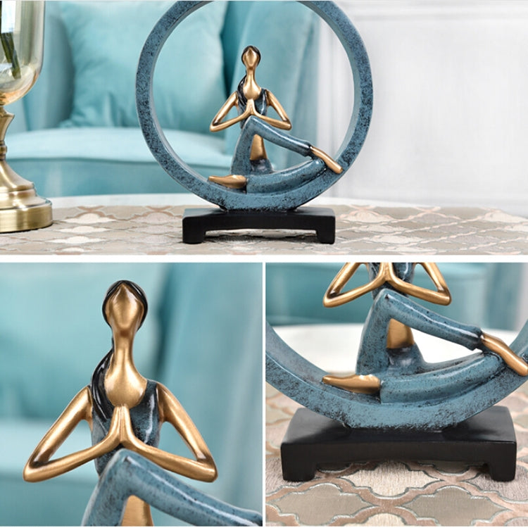 ELECTROPRIME Modern Abstract Art Resin Yoga Pose Statue Yoga Studio Decorations(Worship)