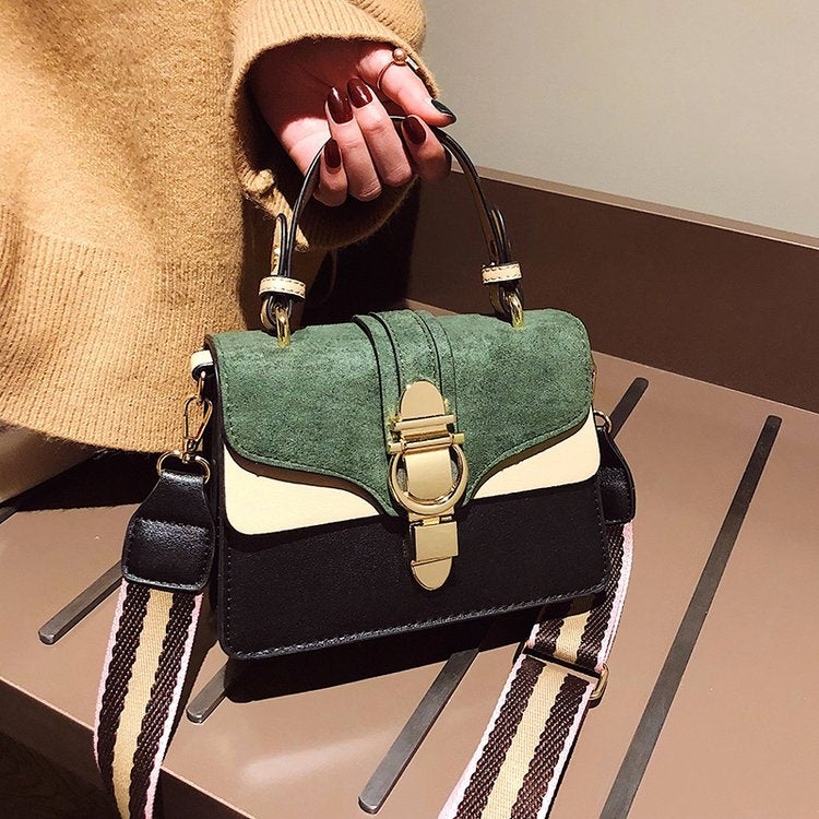 ELECTROPRIME Women Leather Handbags Shoulder Bags Luxury Design Crossbody Purses(Green)
