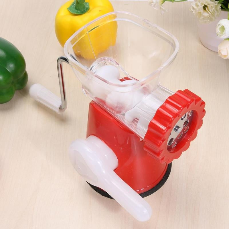 ELECTROPRIME Multifunction Meat Grinder Stainless Steel Blade Home Kitchen Cooking Vegetable Mincer(Red)
