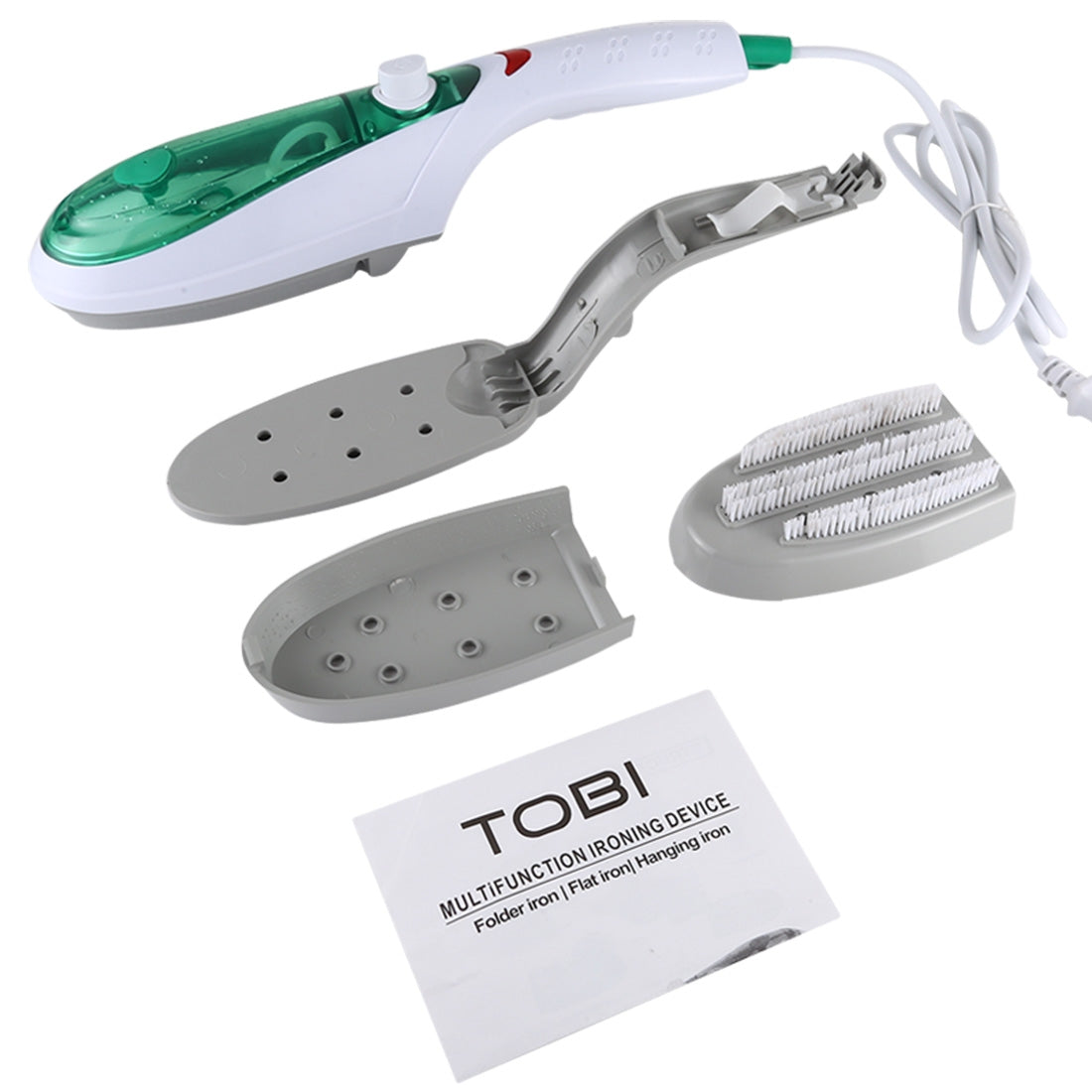 ELECTROPRIME Handheld Garment Steamer Brush Portable Clothes Steam Iron, UK Plug 220V(Green)