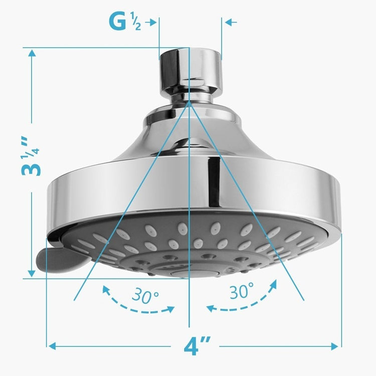 ELECTROPRIME Pressurized Water-saving Chrome-plated Hand-held Bathroom with Adjustable Shower Head
