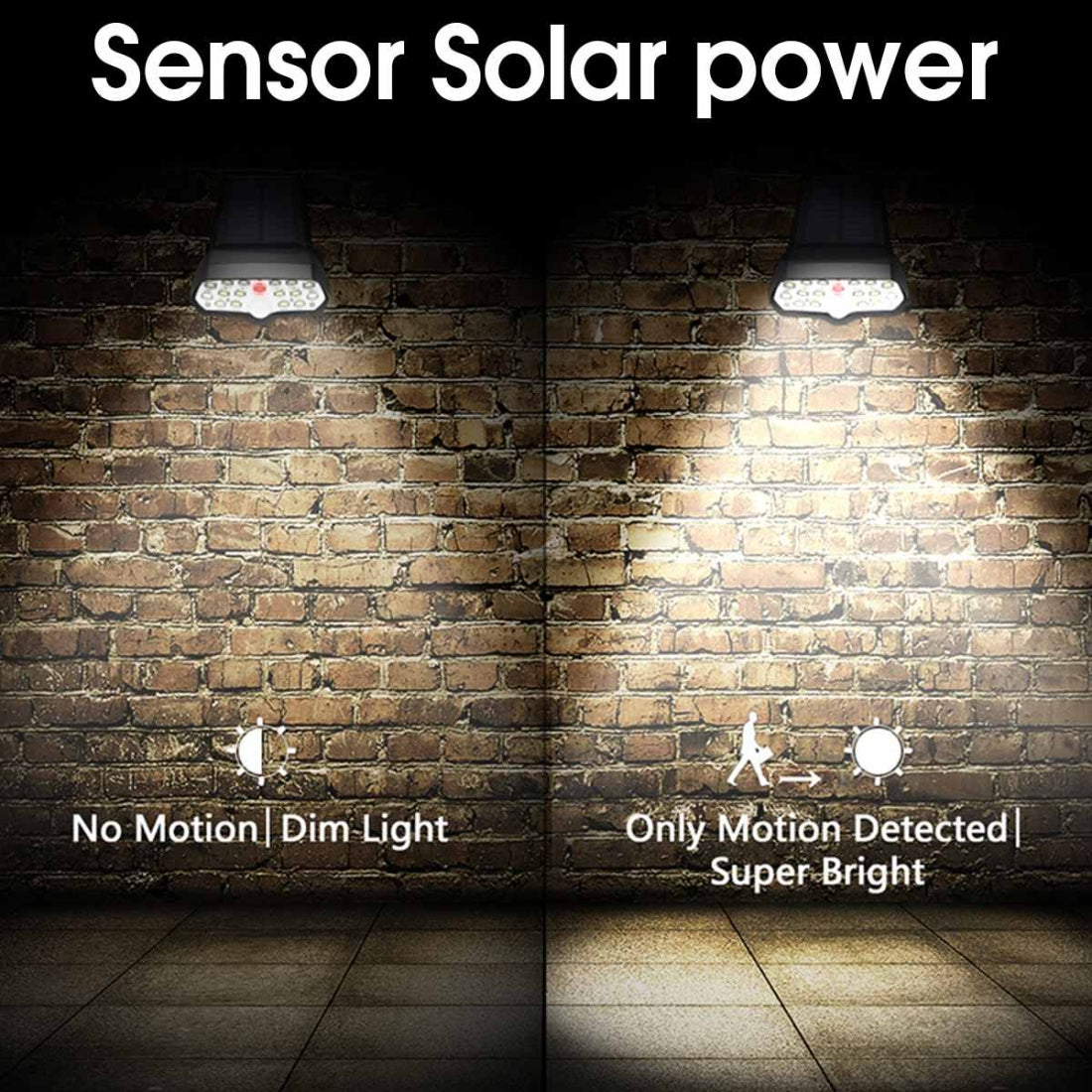 ELECTROPRIME 16 LEDs Bulb Dimmable Solar Powered Wall Lamp Outdoor IP65 Waterproof Garden Security Night Light