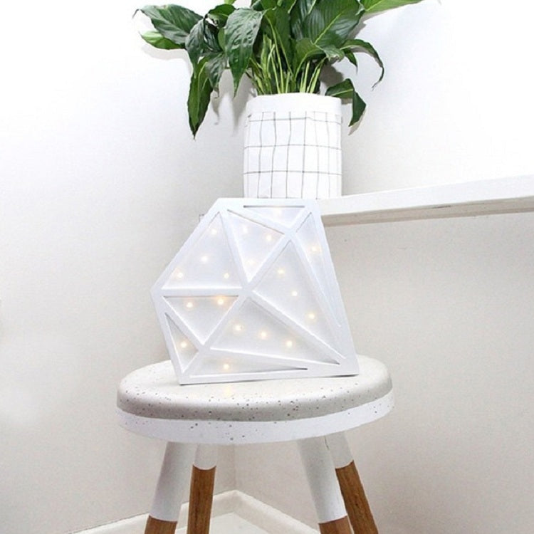 ELECTROPRIME Diamond Shape LED Night Light Decoration Pendant(White)