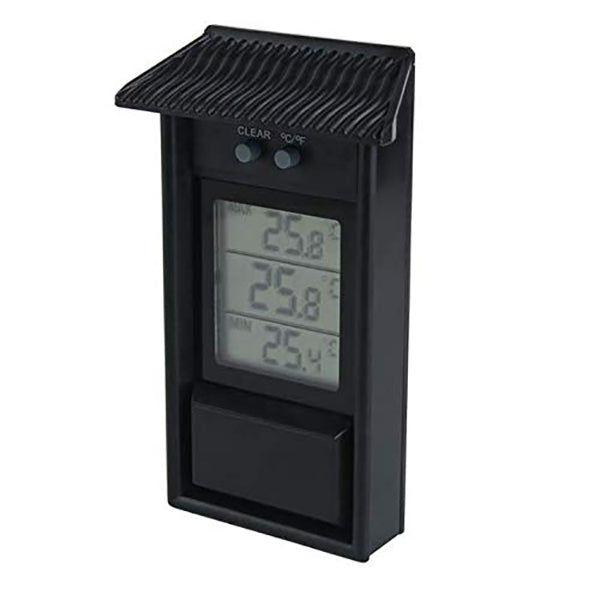 ELECTROPRIME Eaves Shape Outdoor Garden Refrigerator Waterproof Thermometer(Black)