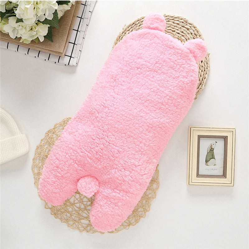 ELECTROPRIME Cute Cartoon Bear Ear Cotton Baby Sleeping Blanket(Pink)