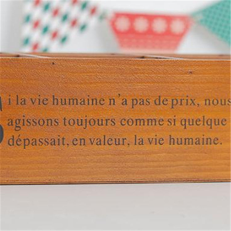 ELECTROPRIME Vintage Desktop Wooden Storage Box Six Grid Succulent Planting Storage Wooden Box(Retro Color)