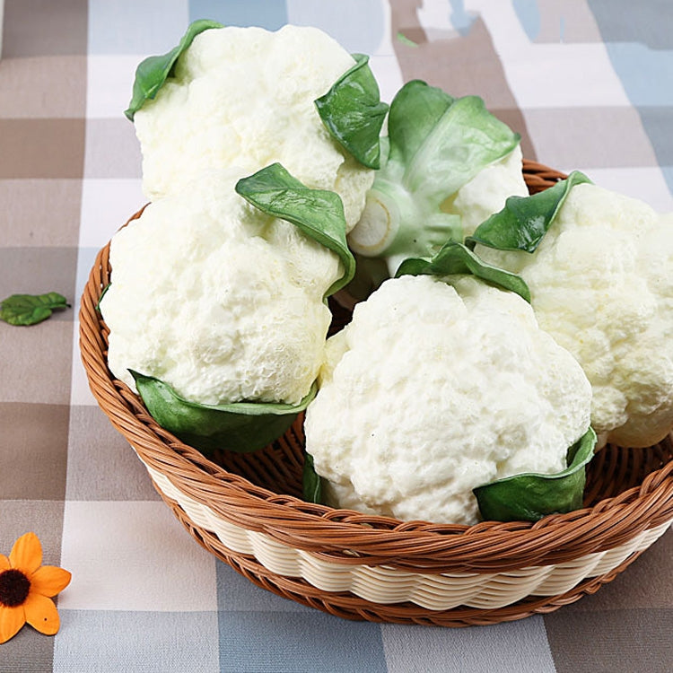 ELECTROPRIME PU Simulation Vegetable Model Photography Props Window Sample Display Hotel Decoration Home Decoration(Cauliflower)