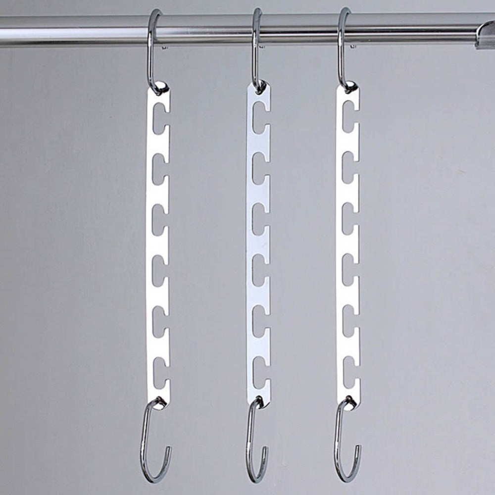 ELECTROPRIME Multifunctional Stainless Steel Folding Clothes Jacket Pants Storage Hanger(Straight Hanger)