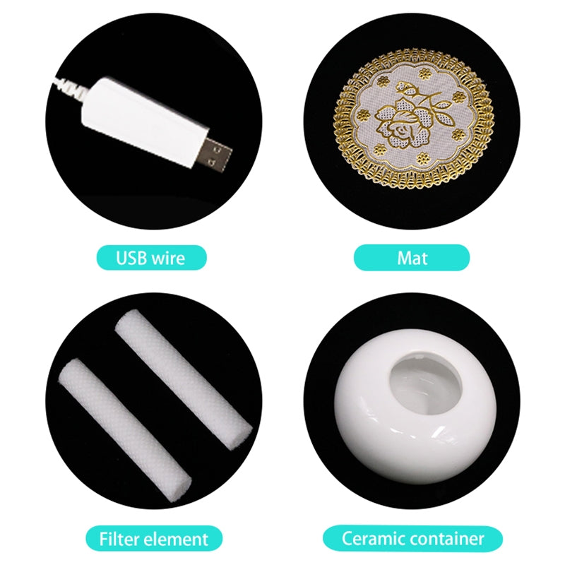 ELECTROPRIME Lotus Ceramic Nano Spray Hydrating Aroma Humidifier Air Purifier(White Flower + White Body Ceramic)