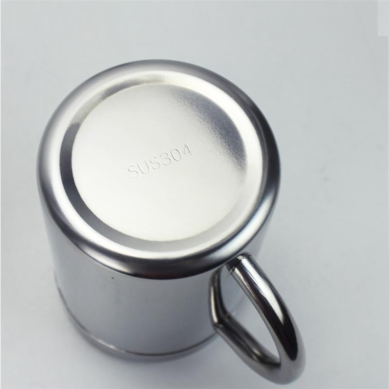 ELECTROPRIME 304 Stainless Steel Double Insulation Coffee Drink Milk Water Mugs Durable Drinking Cup with Lid 280ml