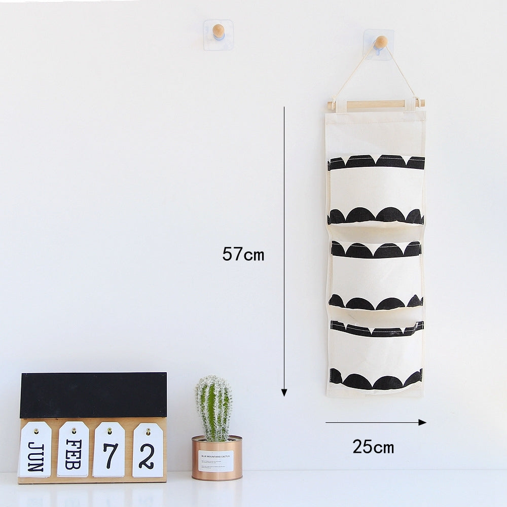 ELECTROPRIME Bedroom Sundries Wall Hanging Bathroom Makeup Organizer Multifunctional Magazines Storage Bags(Dot)