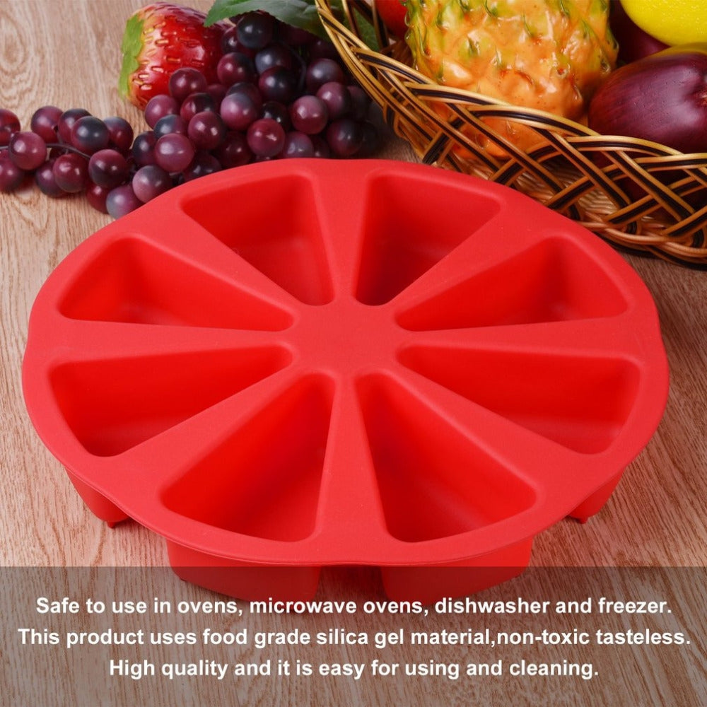 ELECTROPRIME DIY Silicone Eight-point Triangle Mould Silicone Cake Mold Baking Tool, Random Color Delivery(27×4.5cm)