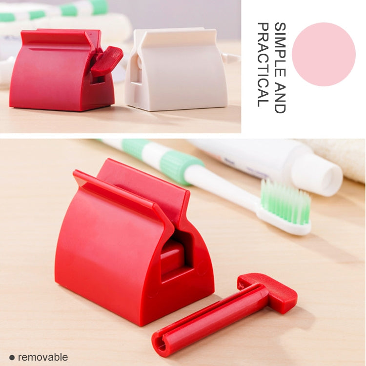 ELECTROPRIME Toothpaste Facial Cleanser Hand Cream Automatic Squeezer Bathroom Supplies(Red)