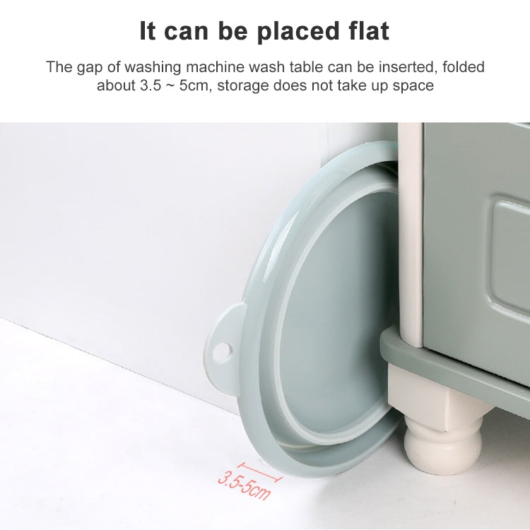 ELECTROPRIME Folding Washbasin Outdoor Travel Portable Washtub, Size:9x25cm(Beige)