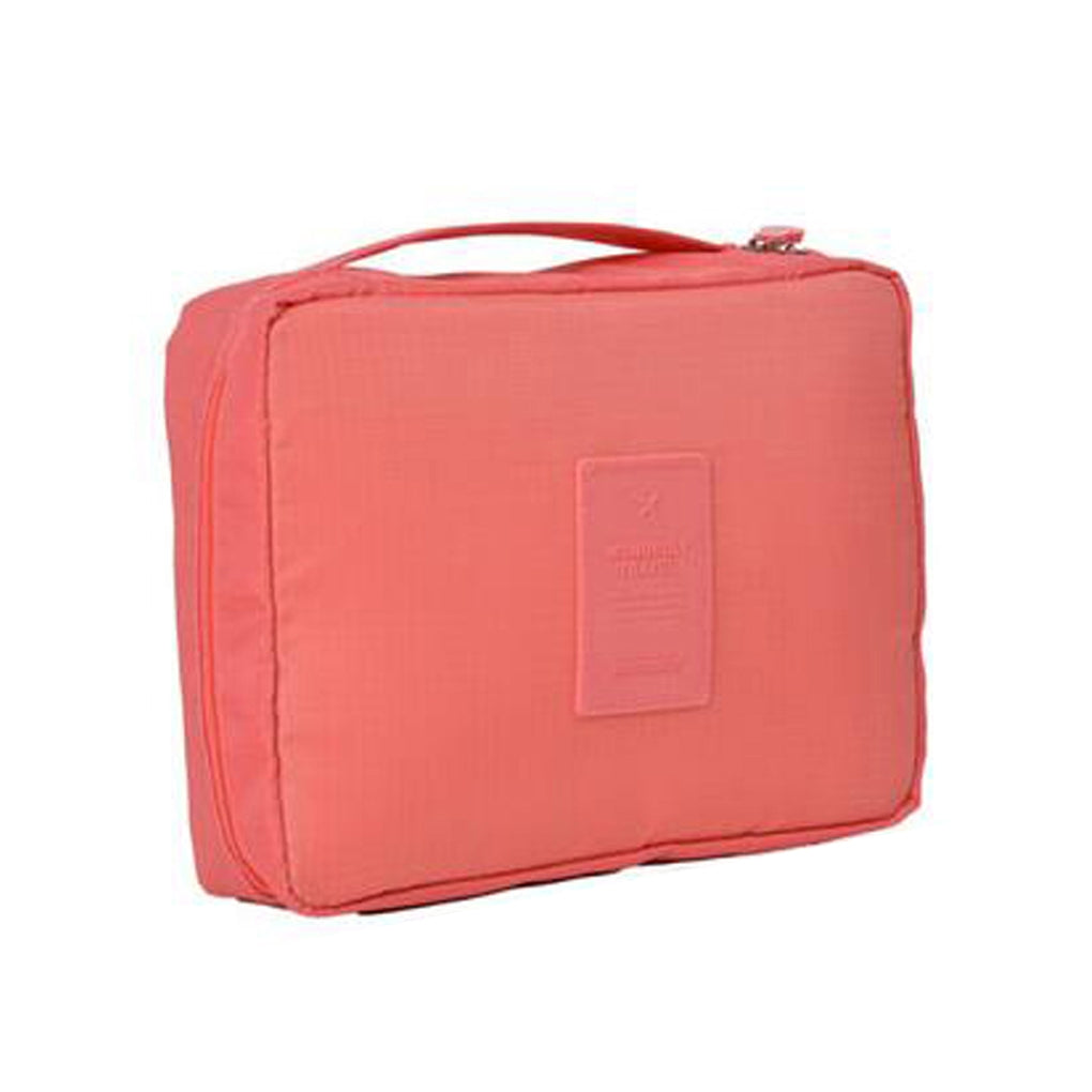 ELECTROPRIME Convenient Travel Cosmetic Makeup Toiletry Case Wash Organizer Storage Pouch Bag(Wine red)