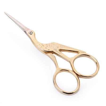 ELECTROPRIME Crane Tailor Scissor Cross Stitch Retro Craft Sewing Scissor, Color:Gold