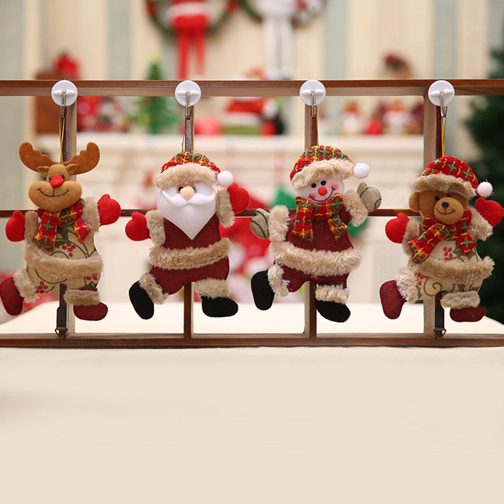 ELECTROPRIME Christmas Ornaments Gift Santa Claus Snowman Dancing Pendant Tree Toy Doll Hang Decorations( Santa Claus)