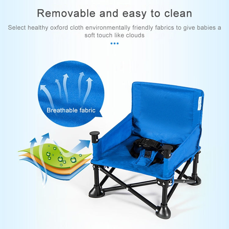 ELECTROPRIME Childrens Dining Table and Chair 0-3 Years Old Child Safety Portable Folding Chair(Blue)