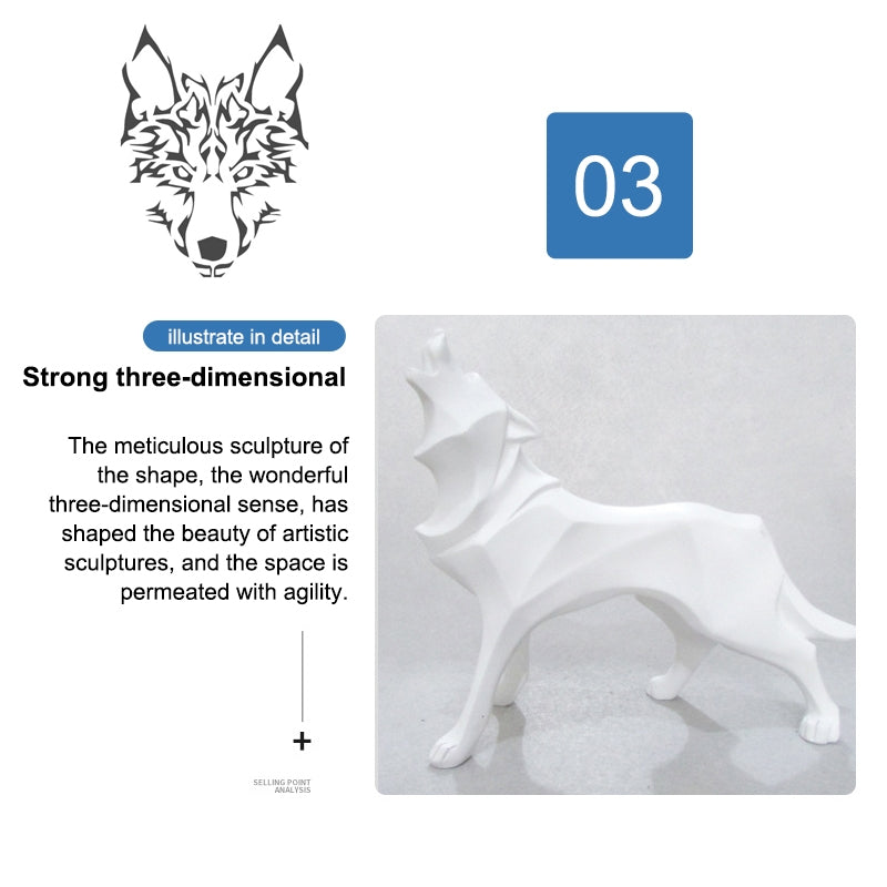 ELECTROPRIME Nordic Animal Resin Handicraft Ornament(Gold)